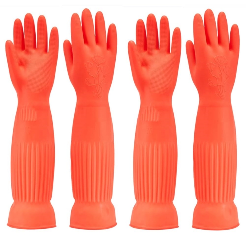 Commercial Kitchen Gloves - Пара удлиненных силиконовых перчаток для мытья