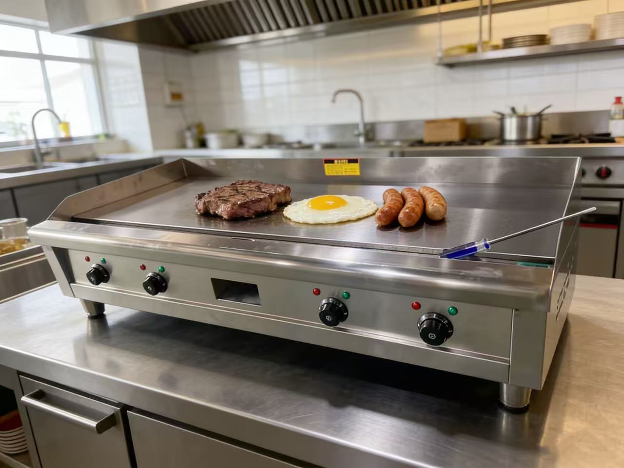 Electric Griddle Flat Top - Коммерческая электрическая гриль-плита с регулируемой температурой,
