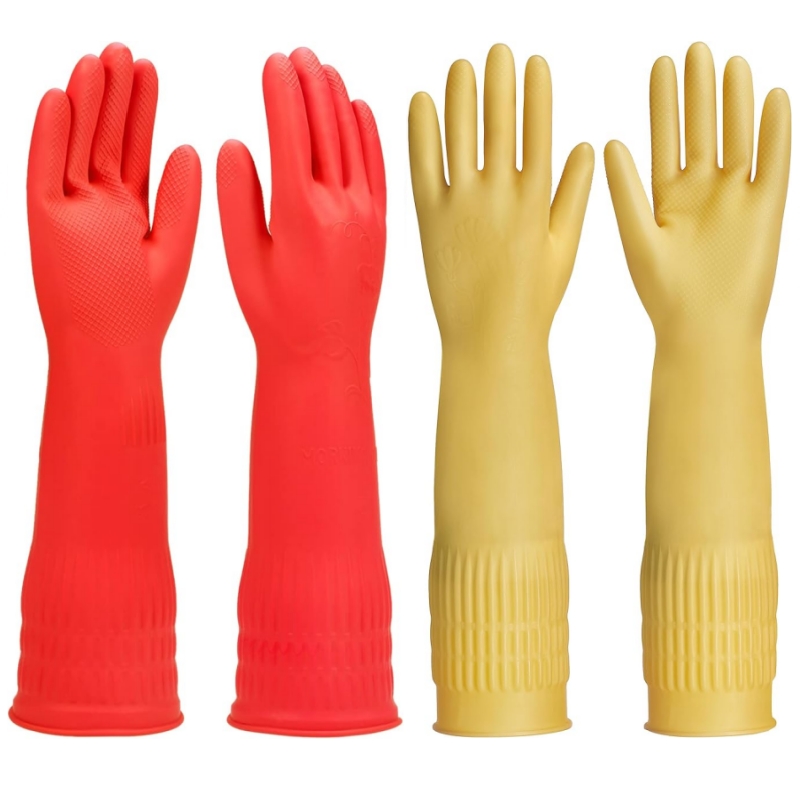 Commercial Kitchen Gloves - 45 см удлиненные резиновые чистящие перчатки,