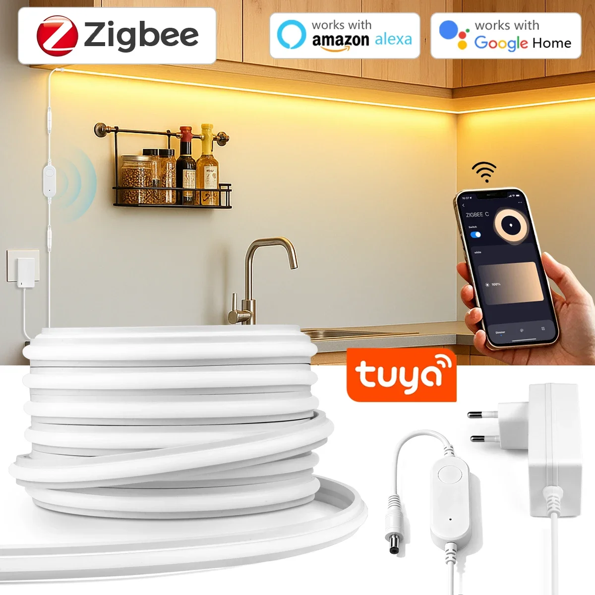 Commercial Kitchen Lighting - Светодиодная неоновая лента Zigbee 3.0 24В
