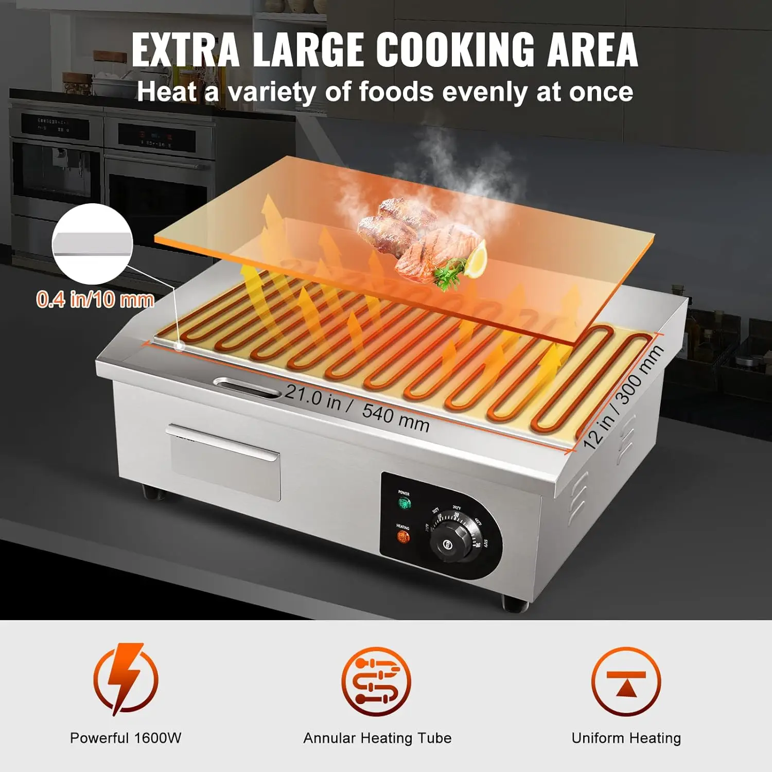 Скандинавская коммерческая эле – обзор и цена Electric Griddle Flat Top
